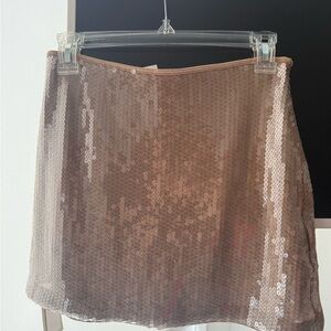 A&F Sequin Tan/ Beige Skort/Skirt